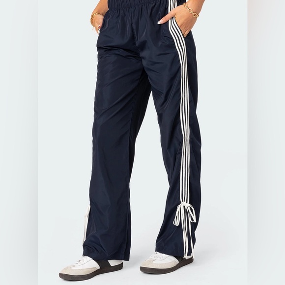 Edikted Remy Bow Ribbon Track Pants - Picture 3 of 3